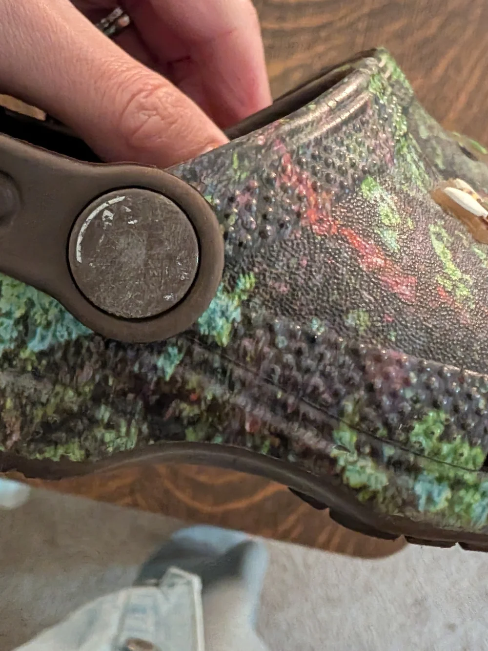 Crocs Bugs - Green Camouflage Slip-On Shoe Clog